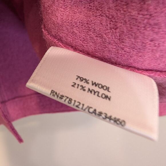 Eileen Fisher Boiled Wool Jacket Blazer Pink Romantic Scandigirl Layer - Size M - Picture 6 of 7